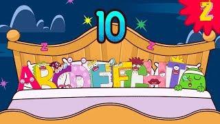 10 in the bed! Roll over song with ABC Monster l Nursery rhymes for kids l Halloween l ZooZooSong