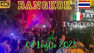 [4K] LA VITA NOTTURNA di Khaosan Road, Bangkok, Thailandia