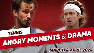 Tennis Angry Moments & Drama - March & April 2024