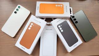 Official Samsung Galaxy S23+ Leather, Silicone, and Clear Slim Cases - Unboxing and Hands-On!