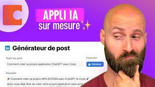 Crée ta propre application IA avec Coda