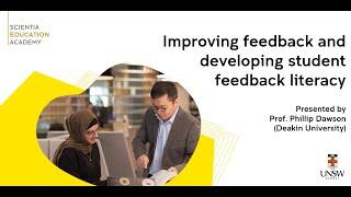 Improving feedback and developing student feedback literacy