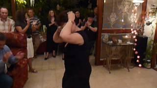 Edna Rimon Dancing at a party with Greek friends from Athens - 2017