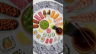 Sushi  party aesthetic food vibes #sushi #japanese #artsy #seafood #aesteticvideo #artsy