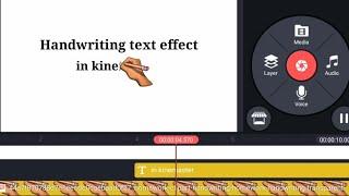 How to make handwriting text effect in kinemaster | tutorial |