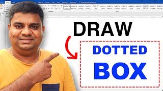 How to Draw Dotted Box in Word - Square or Rectangle