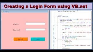 Login Form | VB.net | Visual Studio | with and without database validation  How to create login form