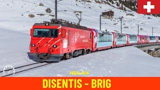 Cab Ride Glacier Express Disentis-Mustér - Brig (Matterhorn-Gotthard-Bahn, Switzerland) 4K