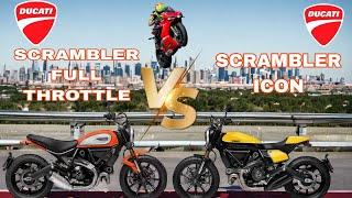 DUCATI Scrambler FuLL THROTTLE vs DUCATI SCRAMBLER ICON Bike comparison video #bike #motorcycle