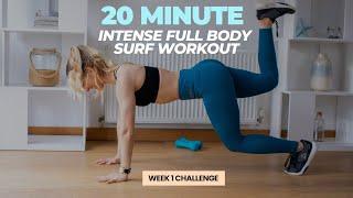 SURF FITNESS 30 DAY CHALLENGE. 20 MIN FULL BODY HIIT.Surf specific home workout |Tehillah McGuinness