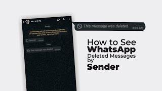 How to See WhatsApp Deleted Messages by Sender Without Any App!