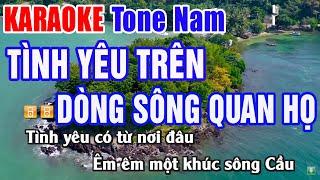 Tình Yêu Trên Dòng Sông Quan Họ Karaoke Beat Nam | Nhạc Sống Thanh Ngân