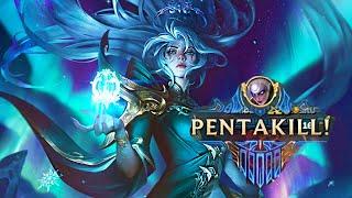 S+ Winterblessed Diana Skin & Runes + Pentakill Effect | League of Legends