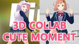 Himawari and Sasaki 3D Collab Cute Moments