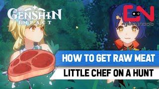 Genshin Impact How to Get Raw Meat - Little Chef on a Hunt Xianling Quest