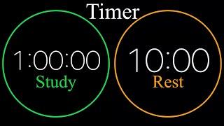 Study timer/️공부 asmr/장작타는 소리/️빗소리/공부 타이머⏱/ 10시간 공부/집중력