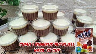 PELUANG USAHA CUMA 1 BUNGKUS NUTRIJELL HASIL 35 CUP 70 ML | PUDING COKLAT VLA VANILLA