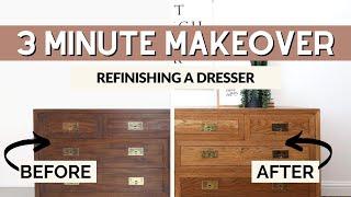 Refinishing a Dresser | How to Remove Stain and Stain Furniture Again