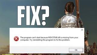 How To Fix MSVCP140.dll File Missing in PUBG Lite [Solved]
