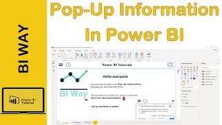 Pop-Up Information in Power BI