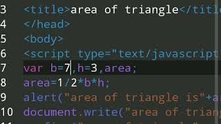 Calculate Area of Triangle in JavaScript | JavaScript code to find area of Triangle  anWriter mobile