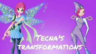 All Tecna transformations up to Cosmix [italian]