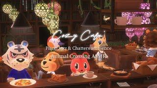 Animal Crossing ambience - Cozy Antique café  Chatters + Lo-fi Smooth Jazz Piano Music Play list 