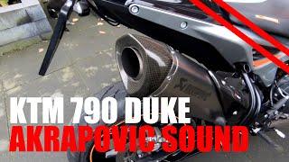 KTM 790 Duke Akrapovic Exhaust Sound With no DB-Killer