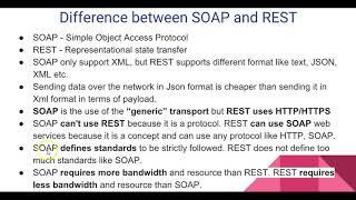 Difference between SOAP REST API