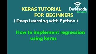 How to implement regression using keras | Keras tutorial videos