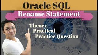 Tutorial#9 How to Rename Table in oracle SQL database