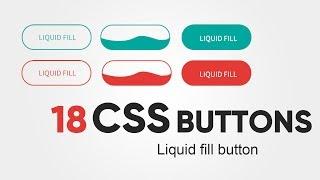 Liquid Fill Buttons - HTML & CSS | Link in Description css effects