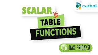 #6 DAX Fridays! 101: Scalar vs table vs other functions - Explaining common DAX errors.