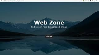 Full Screen Hero Background Image using HTML and CSS | WEB ZONE