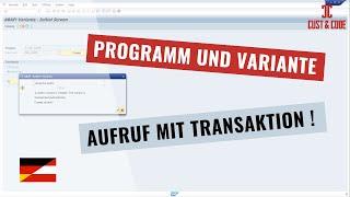 Programm und Variante - Aufruf mit Transaktion [deutsch]