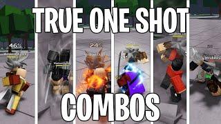 TRUE ONE SHOT COMBOS FOR EVERY CHARACTER (Strongest battlegrounds)