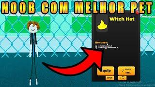 NOOB COMO MELHOR PET NO STRONGMAN SIMULATOR E OLHA OQ ACONTECEU - ROBLOX