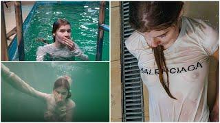 WetLive girls trailer 54: Nastya Dives in a Large Pool without a Bra! ASMR Sound
