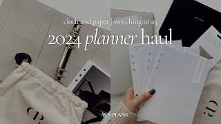 Cloth and Paper 2024 Planner Haul | Switching to A5 Rings | New Foundations Planner Cover + Inserts