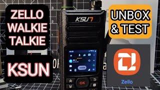 KSUN - BUDGET ZELLO WALKIE TALKIE £39 - UNBOX SET UP & TEST