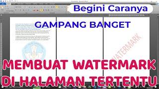 Cara Membuat Watermark Di Word Pada Halaman Tertentu