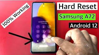 Hard Reset Samsung A72/Unlock pin,Pattern,Password | Samsung A72 Factory Reset Android 12