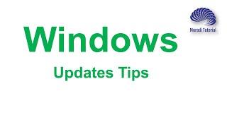 Windows Updates Tips and Computer Performance