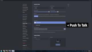 How to setup push to talk on discord
