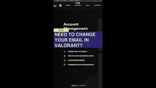 How to change your email in Valorant