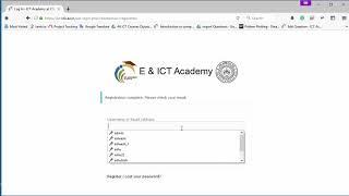 How to register on E & ICT Academy(In English)