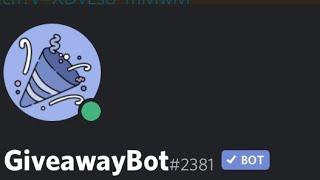 How to set up GIVEAWAY BOT IN YOUR DISCORD SERVER!