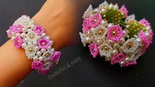 Garden Party on Your WristBeaded Flower Bracelet/ Useful & Easy