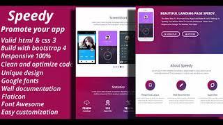 Speedy-Responsive app landing page | Themeforest Website Templates and Themes