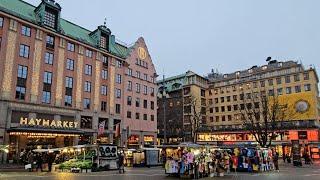  Sweden 4K walk - Cozy December stroll downtown Stockholm (#675)